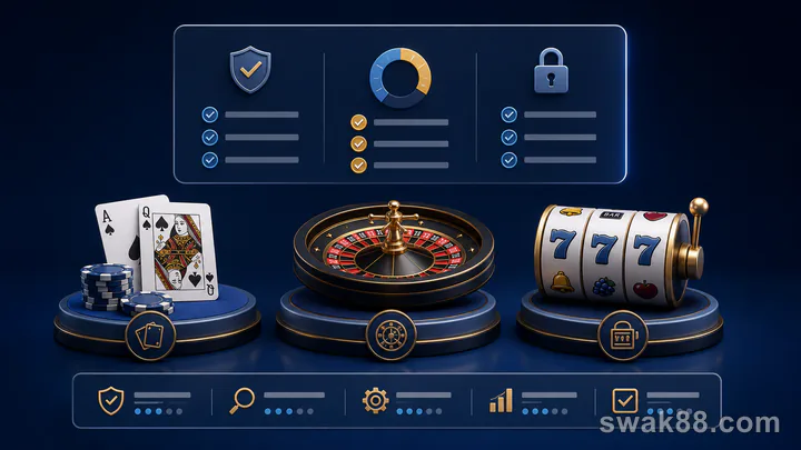Cards, roulette, and RNG reels under an analytical checklist